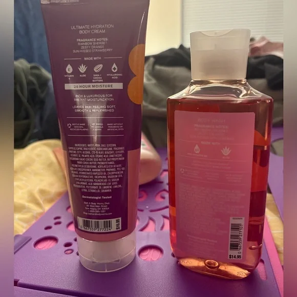 Bath & Body Works Fruity Sherbet Scoop Body  - Pink and Orange set - Picture 2 of 3